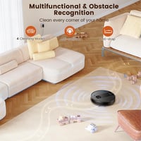 Chuboor Robotporszívó Felmosó Funkcióval, 3-in-1 Fekete, 6000Pa Szívóerő, WiFi App Vezérlés, Google Home Kompatibilis, 150 Perc Üzemidő 5