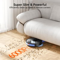 Chuboor Robotporszívó Felmosó Funkcióval, 3-in-1 Fekete, 6000Pa Szívóerő, WiFi App Vezérlés, Google Home Kompatibilis, 150 Perc Üzemidő 2