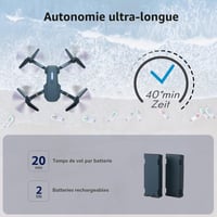 Dron CHUBORY F89 s 1080P HD kamerou, WiFi FPV, 40-minútovým časom letu, 120° širokouhlým objektívom, optickým určovaním polohy a 2 batériami 8