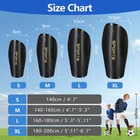 Apărători de tibie pentru copii Chumix, negre, 16,5x8 cm, protecții fotbal pentru copii 6