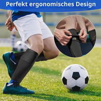 Apărători de tibie pentru copii Chumix, negre, 16,5x8 cm, protecții fotbal pentru copii 3