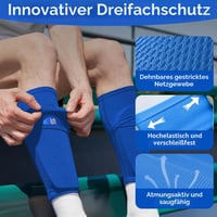 Apărători de tibie pentru copii Chumix – Albastru, dimensiune 18,5x9 cm 3