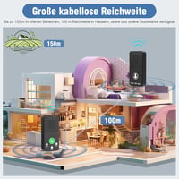 ChunHee Időseknek Vezeték Nélküli Segélyhívó Rendszer 150m SOS Riasztó Hosszú Akkumulátor 5