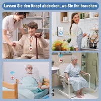 ChunHee SOS núdzové tlačidlo pre seniorov – bezdrôtový núdzový náramok a prijímač, dosah 150 m, pre mužov a opatrované osoby 4