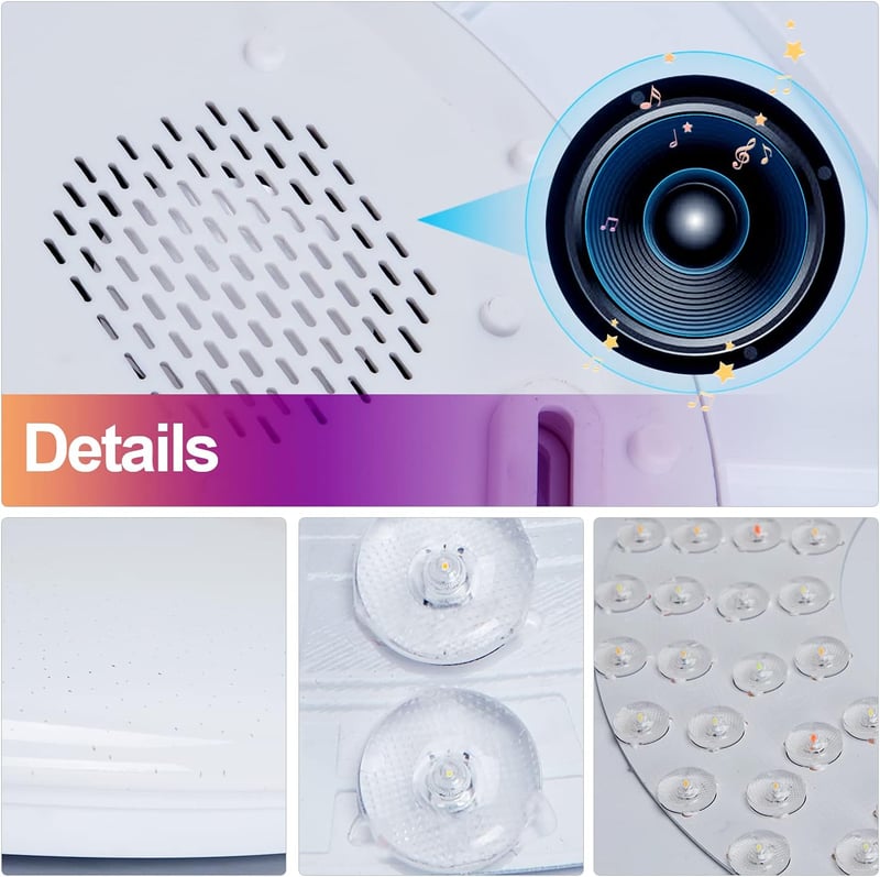 chysongoods 50 cm Csillagos Égbolt Mennyezeti Lámpa 1 db  Bluetooth Hangszóróval - RGB LED Színváltós, Fényerőszabályozható, Google Home Kompatibi