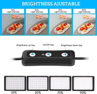 Ci-Fotto LED Videólámpa 2db Dimmer 5600K USB Tripod Szűrő Stúdió YouTube TikTok - 2-pack 2