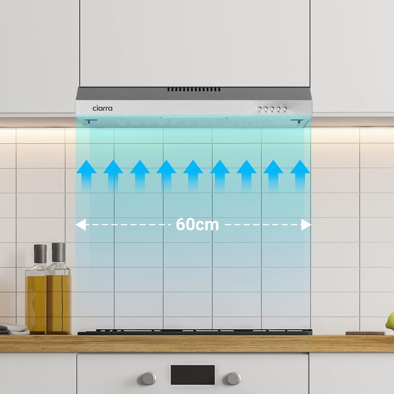 CIARRA 6903 Páraelszívó 60 cm Ezüst Konyhai Elszívó