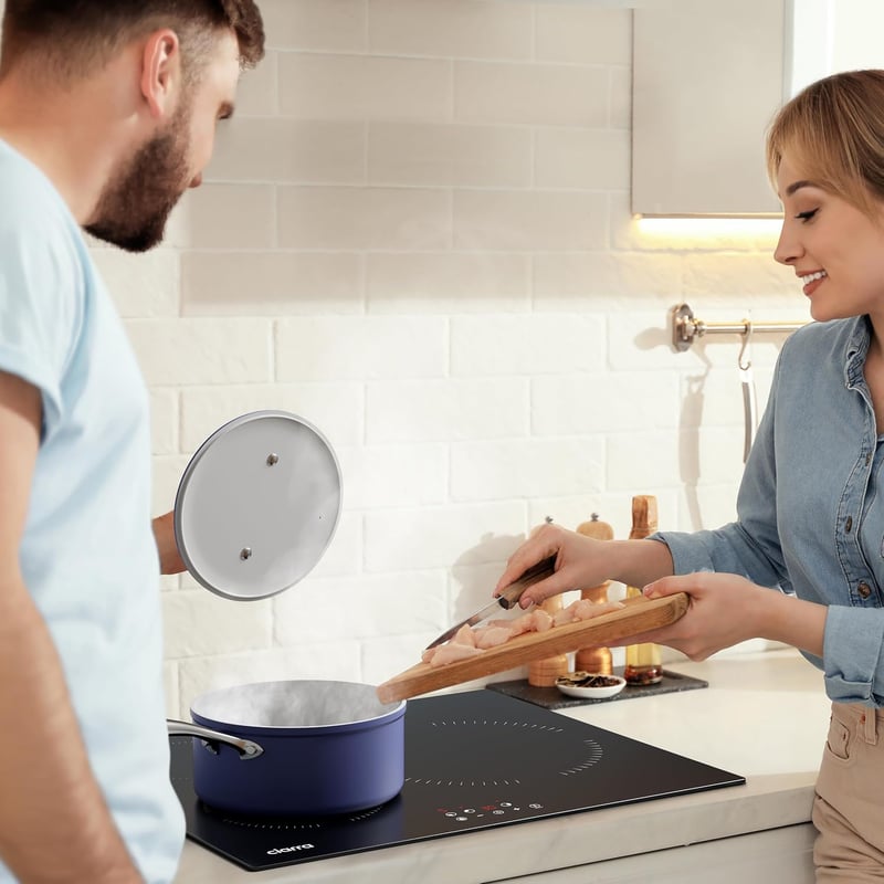 CIARRA beépíthető indukciós főzőlap 60 cm 3 zónás érintővezérléssel, 9 fokozat, gyerekzár, időzítő, automata lekapcsolás
