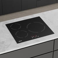 CIARRA beépíthető indukciós főzőlap 60 cm 3 zónás érintővezérléssel, 9 fokozat, gyerekzár, időzítő, automata lekapcsolás 2