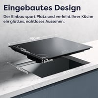 Ciarra CABBIH4-C 4 zónás beépíthető indukciós főzőlap 60 cm 8