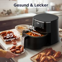 Ciarra CBAWAF1A AirFryer XL 5L 1500W olajmentes sütő 8 programmal 2