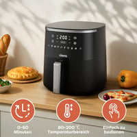 Ciarra CBAWAF1A AirFryer XL 5L 1500W olajmentes sütő 8 programmal 4