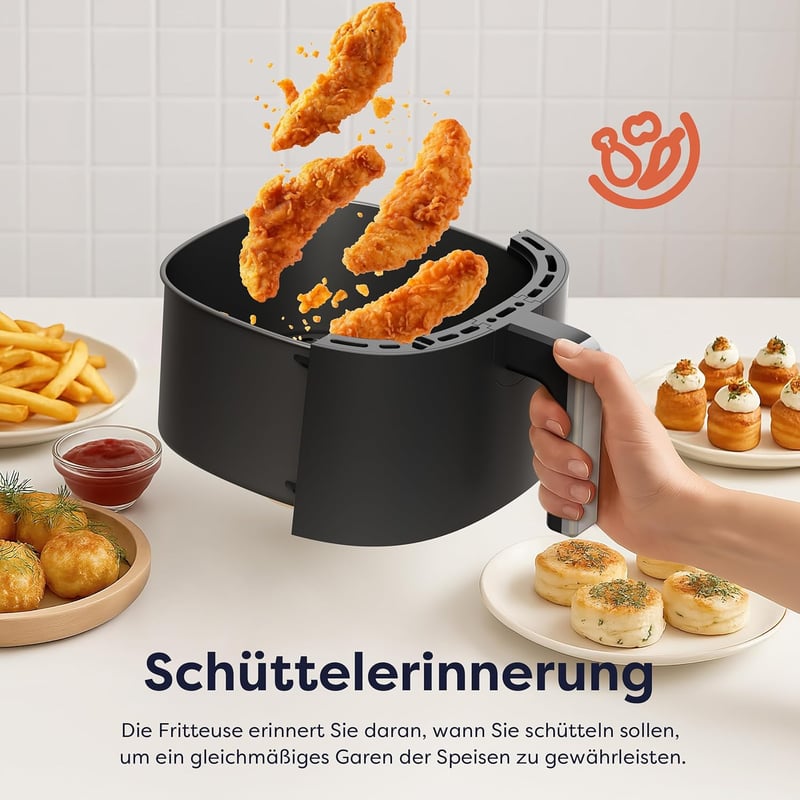Ciarra CBAWAF1A AirFryer XL 5L 1500W olajmentes sütő 8 programmal