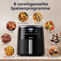 Ciarra CBAWAF1A AirFryer XL 5L 1500W olajmentes sütő 8 programmal 8
