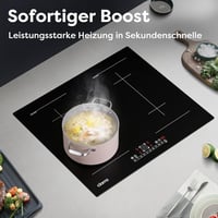 CIARRA CBBIH4BFF  Indukciós Főzőlap - 4 Zónás Üveg Felülettel, Érintésvezérléssel, 7200W Teljesítmény, 9 Fokozat 4