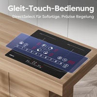 CIARRA CBBIH4BFF  Indukciós Főzőlap - 4 Zónás Üveg Felülettel, Érintésvezérléssel, 7200W Teljesítmény, 9 Fokozat 5