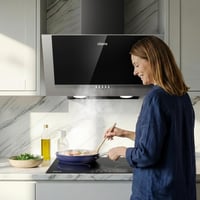 CIARRA CBCB6736C 60 cm-es Ferde Páraelszívó A++ 350 m³/h LED Világítás Fekete 3