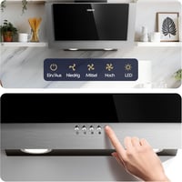 CIARRA CBCB6736C 60 cm-es Ferde Páraelszívó A++ 350 m³/h LED Világítás Fekete 9