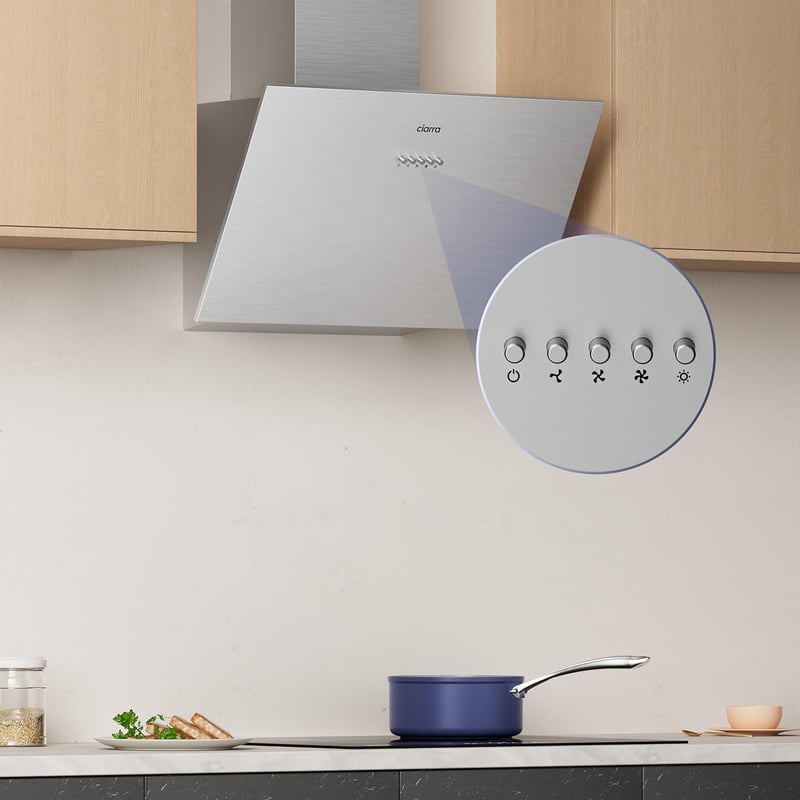 CIARRA CBCS6762A 60cm Ferde Páraelszívó A+++ Rozsdamentes Acél 650m³/h