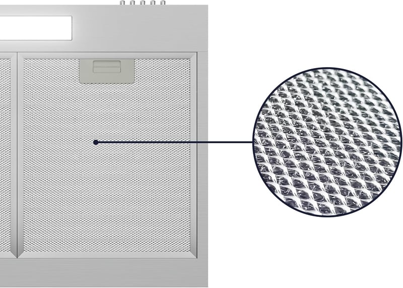CIARRA CBCS6903D 60 cm Páraelszívó Recirkulációs Beépíthető Rozsdamentes Acél 3 Fokozat