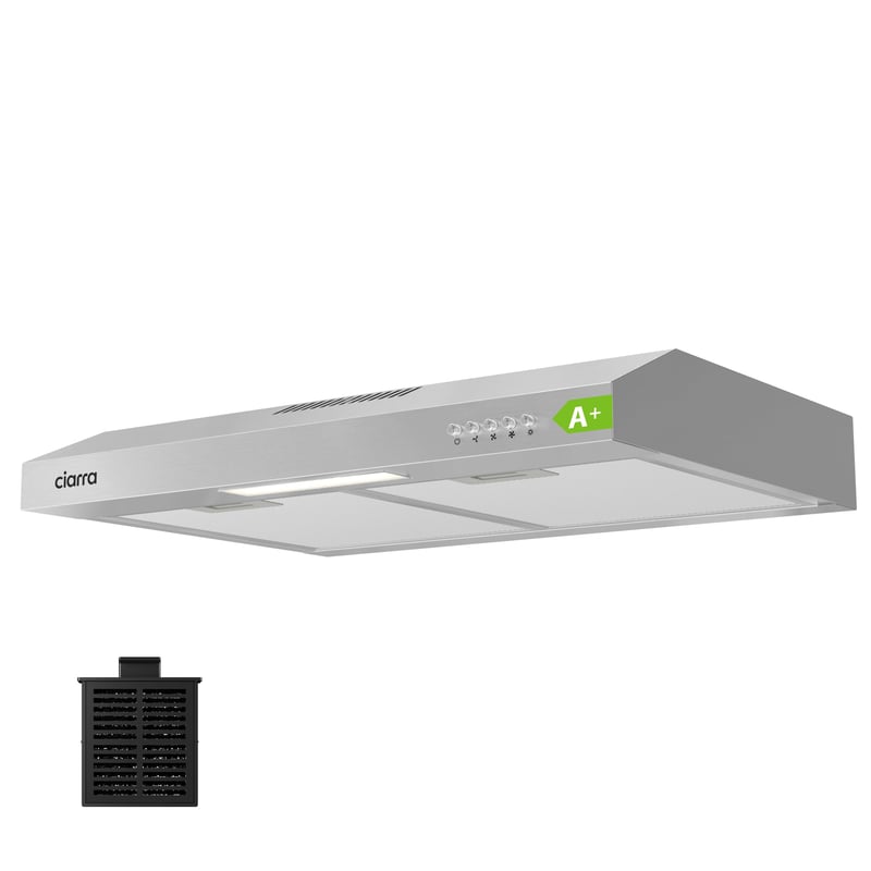 CIARRA CBCS6903D 60 cm odsávač pár, recirkulačný, vstavaný, nehrdzavejúca oceľ, 3 stupne výkonu