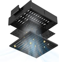 CIARRA CBCS6903D 60 cm Páraelszívó Recirkulációs Beépíthető Rozsdamentes Acél 3 Fokozat 8