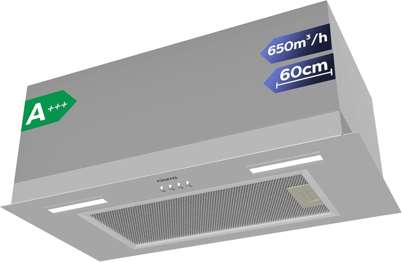 CIARRA CBCS6926A 60cm Beépített Konyhai Páraelszívó 3 Fokozat LED Szűrővel