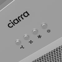 CIARRA CBCS6926A 60cm Beépített Konyhai Páraelszívó 3 Fokozat LED Szűrővel 8
