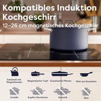 CIARRA Indukciós Főzőlap 6200W - Üvegkerámia Felülettel, Időzítővel és Biztonsági Zárral, 59 cm Széles Beépíthető Modell 9