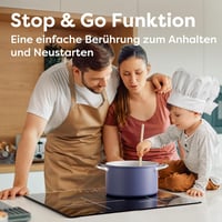CIARRA Indukciós Főzőlap 6200W - Üvegkerámia Felülettel, Időzítővel és Biztonsági Zárral, 59 cm Széles Beépíthető Modell 5
