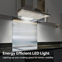 CIARRA Páraelszívó 60 cm Rozsdamentes Acél Fali Konyhai Elszívó 370 m³/h LED Világítással 3 Fokozat 5