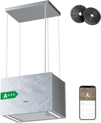 Ciarra Pinnacle 48cm Szigetközi Páraelszívó 700m³/h WiFi APP Érintésvezérlés Mármor 1