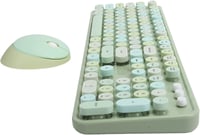 ciciglow Wireless Billentyűzet és Egér Szett, Színes Írógép Stílusú Billentyűzet Numerikus Billentyűzettel, USB Kawaii Billentyűzet Laptop P 4