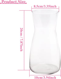 CiciIng 20 cm-es Üveg Váza Virágokhoz, Átlátszó Asztali Dekoráció Tulipánhoz és Szárazvirághoz 2