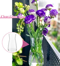 CiciIng 20 cm-es Üveg Váza Virágokhoz, Átlátszó Asztali Dekoráció Tulipánhoz és Szárazvirághoz 3