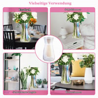 CiciIng staklena vaza za cvijeće, prozirna staklena vaza, 20 cm visoka stolna dekoracija, za pampas travu, tulipane, orhideje, ruže, suho cvijeće 6