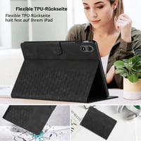 Puzdro na tablet Cicili Flip pre Xiaomi Redmi Pad 2 Pro 12.1 / Poco Pad 12.1, ochranné folio puzdro z PU kože so stojanom a vreckom, čierne 6