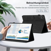 Puzdro na tablet Cicili Flip pre Xiaomi Redmi Pad 2 Pro 12.1 / Poco Pad 12.1, ochranné folio puzdro z PU kože so stojanom a vreckom, čierne 4