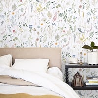 CiCiwind Öntapadós Tapéta Fehér Virágmintás 41x300cm Vízálló PVC Bútorfólia Faldekoráció Szekrény Bútor Felújításhoz 3