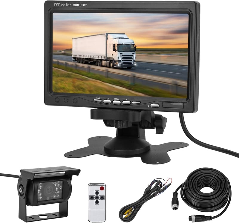 CICMOD 7 Colos Tolatókamera Monitor 18 IR LED Univerzális Parkolássegítő Rendszer 12V-24V