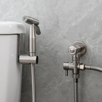 CIENCIA Bidet Kézi Zuhanyzó Rozsdamentes Acél WC Sprayer Shattaf Szett 2