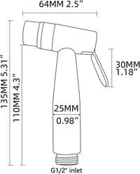 CIENCIA Prémium rozsdamentes acél kézi bidet spray WC tisztítóhoz 5