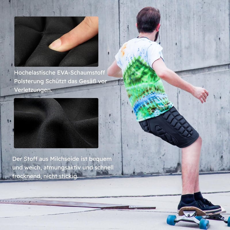 Cienfy 3D csípővédő EVA párnázott rövidnadrág síeléshez, korcsolyázáshoz és gördeszkazáshoz