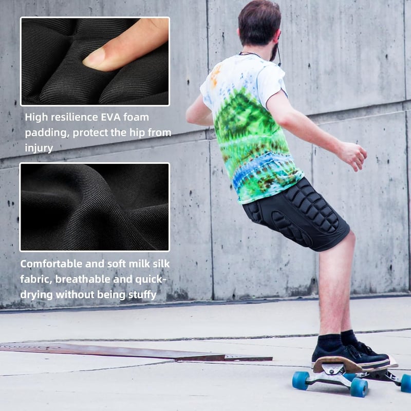Cienfy 3D csípővédő EVA párnázott rövidnadrág síeléshez, korcsolyázáshoz és gördeszkazáshoz