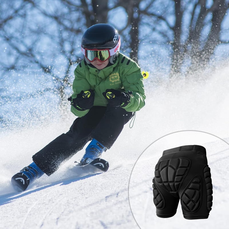Cienfy fekete 3D EVA csípővédő bélelt nadrág sort ütésvédelem síeléshez korcsolyához snowboardhoz gördeszkázáshoz s-es méret