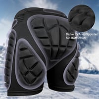 Cienfy fekete 3D EVA csípővédő bélelt nadrág sort ütésvédelem síeléshez korcsolyához snowboardhoz gördeszkázáshoz s-es méret 3