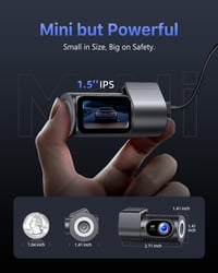 Autokamera Cievie C200 4K so 64 GB SD kartou, 5 GHz Wi-Fi, 360° otočná, 1,5" IPS displej, WDR nočné videnie, 24/7 parkovací režim 2