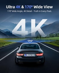 Autokamera Cievie C200 4K so 64 GB SD kartou, 5 GHz Wi-Fi, 360° otočná, 1,5" IPS displej, WDR nočné videnie, 24/7 parkovací režim 3