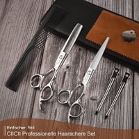 CIICII Professzionális Fodrász Olló Készlet - Rozsdamentes Acél Hajvágó és Ritkító Olló Kiegészítőkkel, Szalon és Otthoni Használatra 7