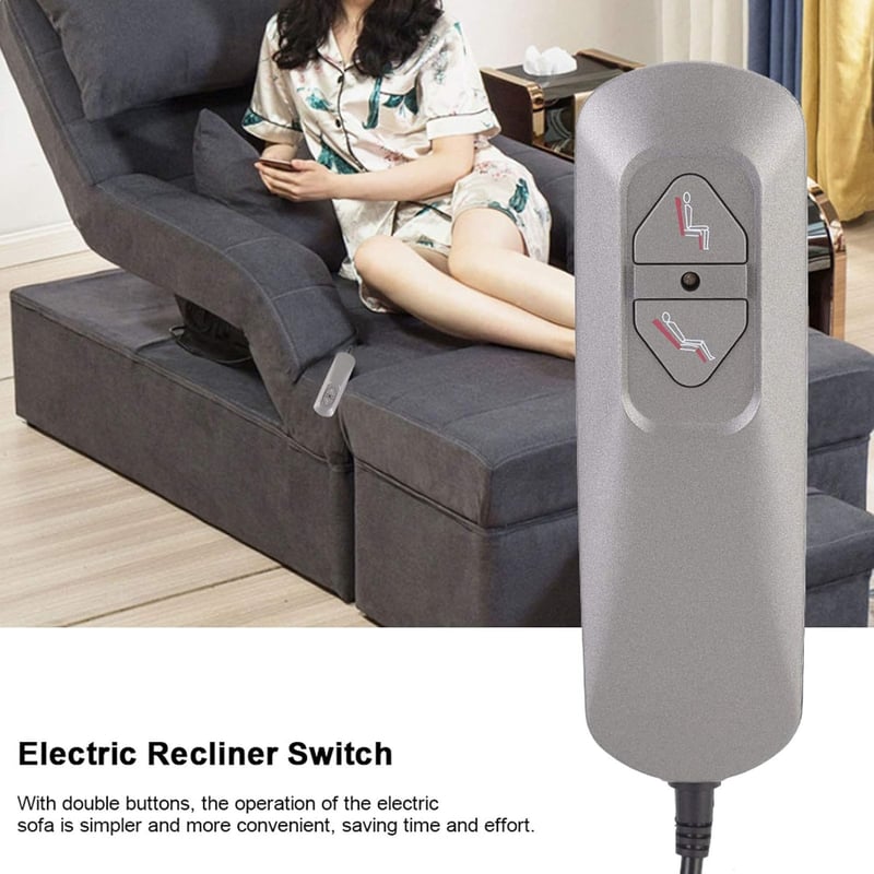 Cikonielf Elektromos Relax Fotel Kapcsoló 2 Gombos Kézi Vezérlő ABS Anyag 5V Dönthető Kanapé Alkatrész